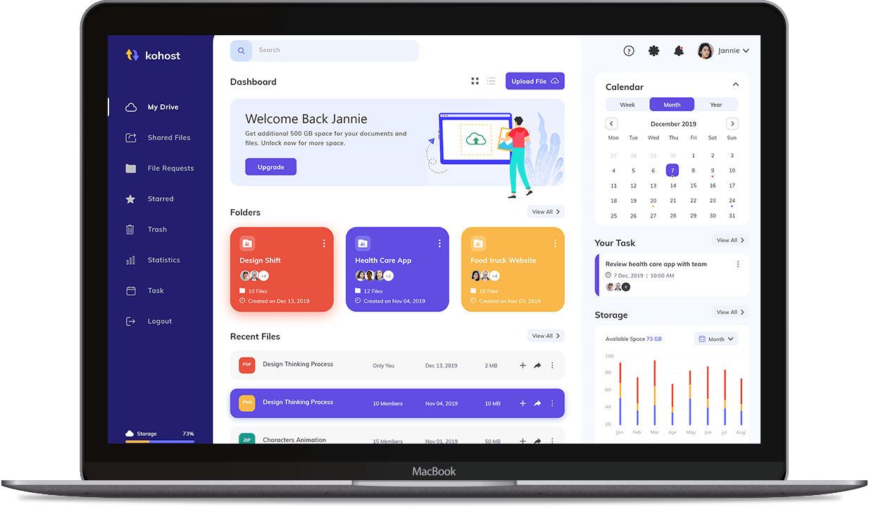 Dashboard built by Creatah